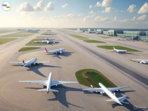 busy airport photo